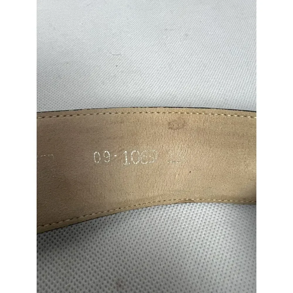 Black Aniline Leather Belt And Buckle Mens 38